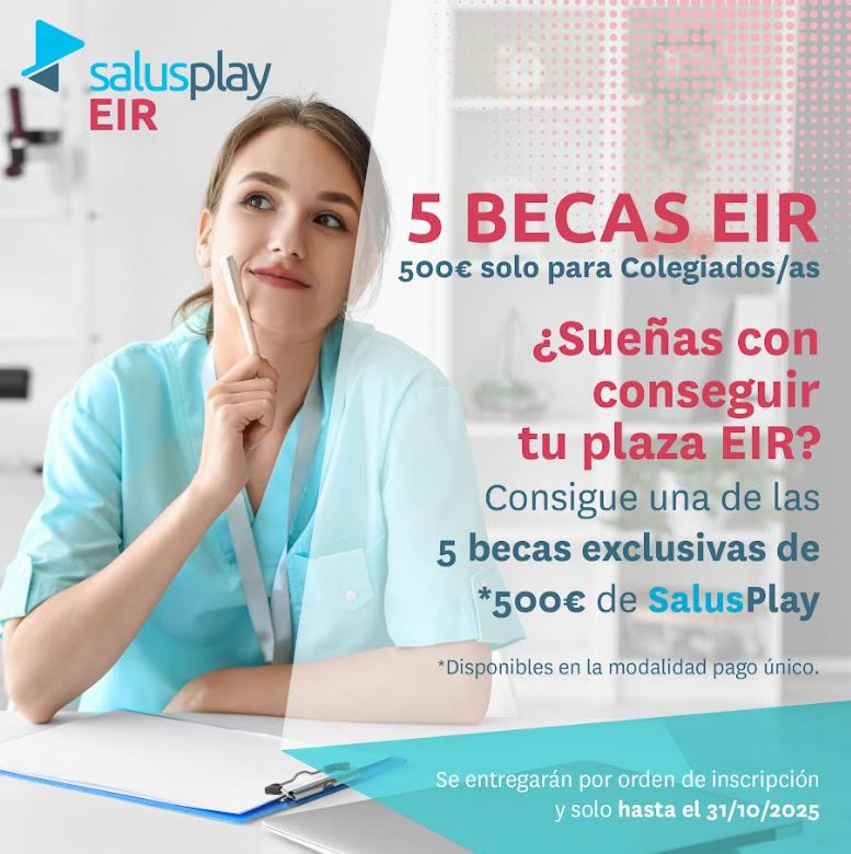 SALUSPLAY OFERTA 5 BECAS DE 500€ PARA CONSEGUIR TU PLAZA EIR