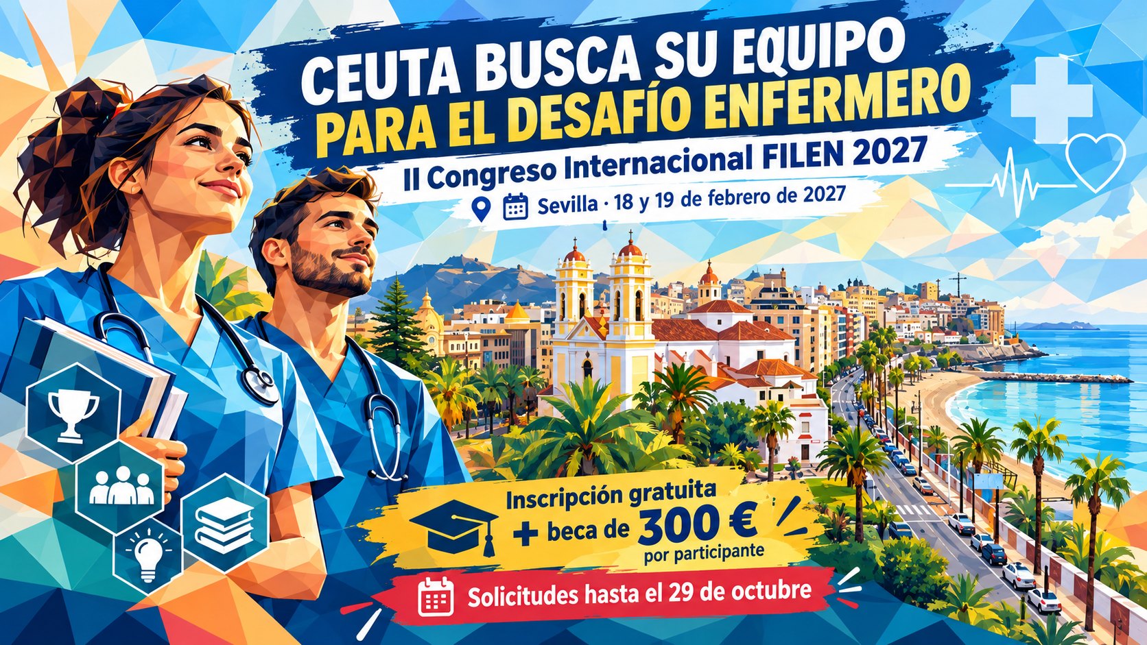 Pariticpa en el  ‘Desafío Enfermero’ del Congreso Internacional FILEN 2027 representado a este Colegio.