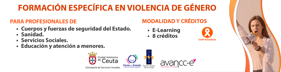 FORMACIÓN ONLINE EN VIOLENCIA DE GÉNERO PARA PROFESIONALES - 30.03.21
