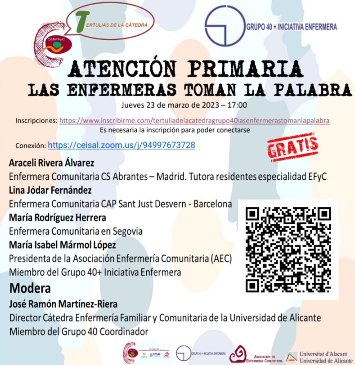 TERTULIAS DE LA CÁTEDRA: ATENCIÓN PRIMARIA, LAS ENFERMERAS TOMAN LA PALABRA