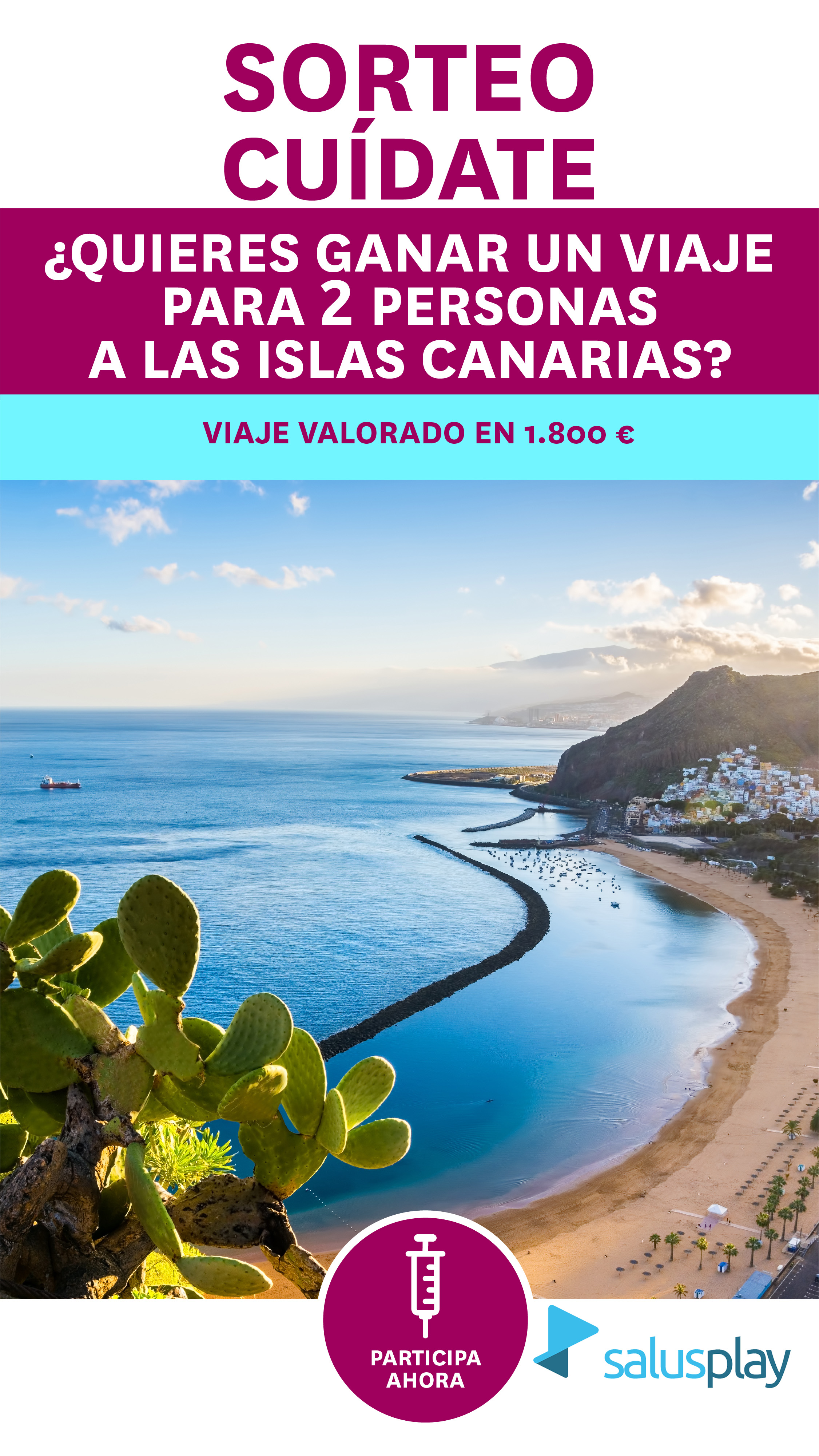 SALUSONE: GANA UN VIAJE A CANARIAS PARA DOS PERSONAS. (SOLO HASTA EL 19 DE MAYO)
