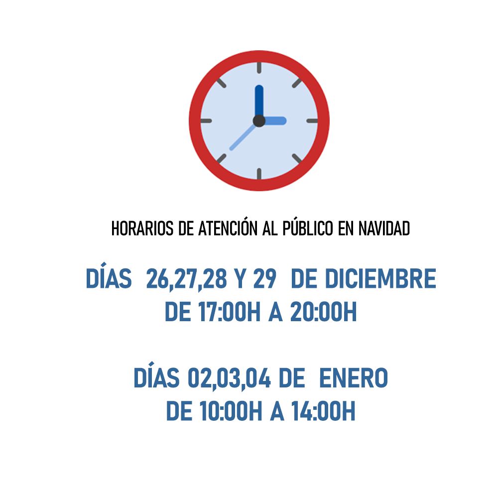 HORARIO DE APERTURA SEDE COLEGIAL EN NAVIDAD