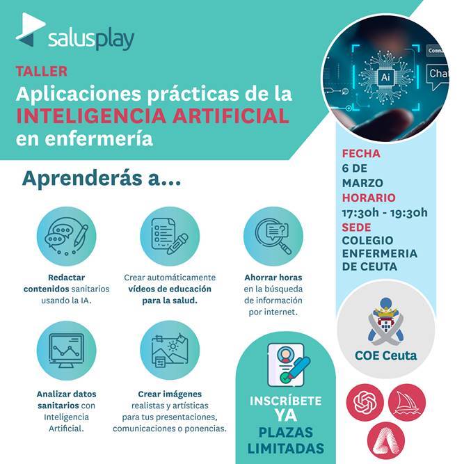 SALUSPLAY-Taller: Aplicaciones prácticas de la Inteligencia Artificial (IA) en Enfermería