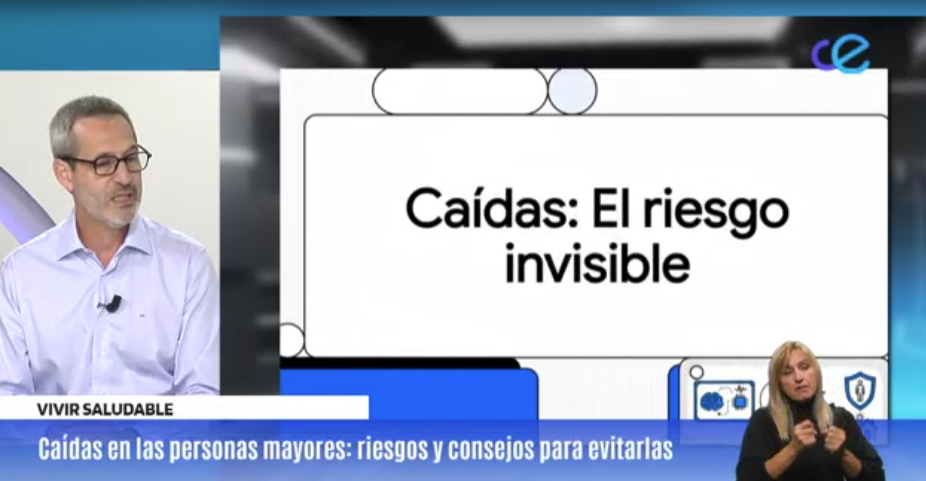 VIVIR SALUDABLE, VIDEO  3,  CAIDA EN PERSONAS MAYORES