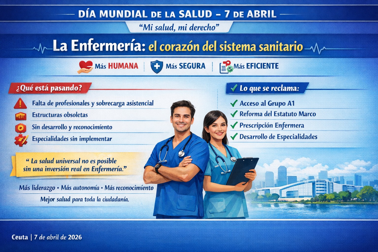 LA ENFERMERÍA: EL CORAZÓN DE UN SISTEMA SANITARIO QUE BUSCA CRECER EN DERECHOS Y CALIDAD