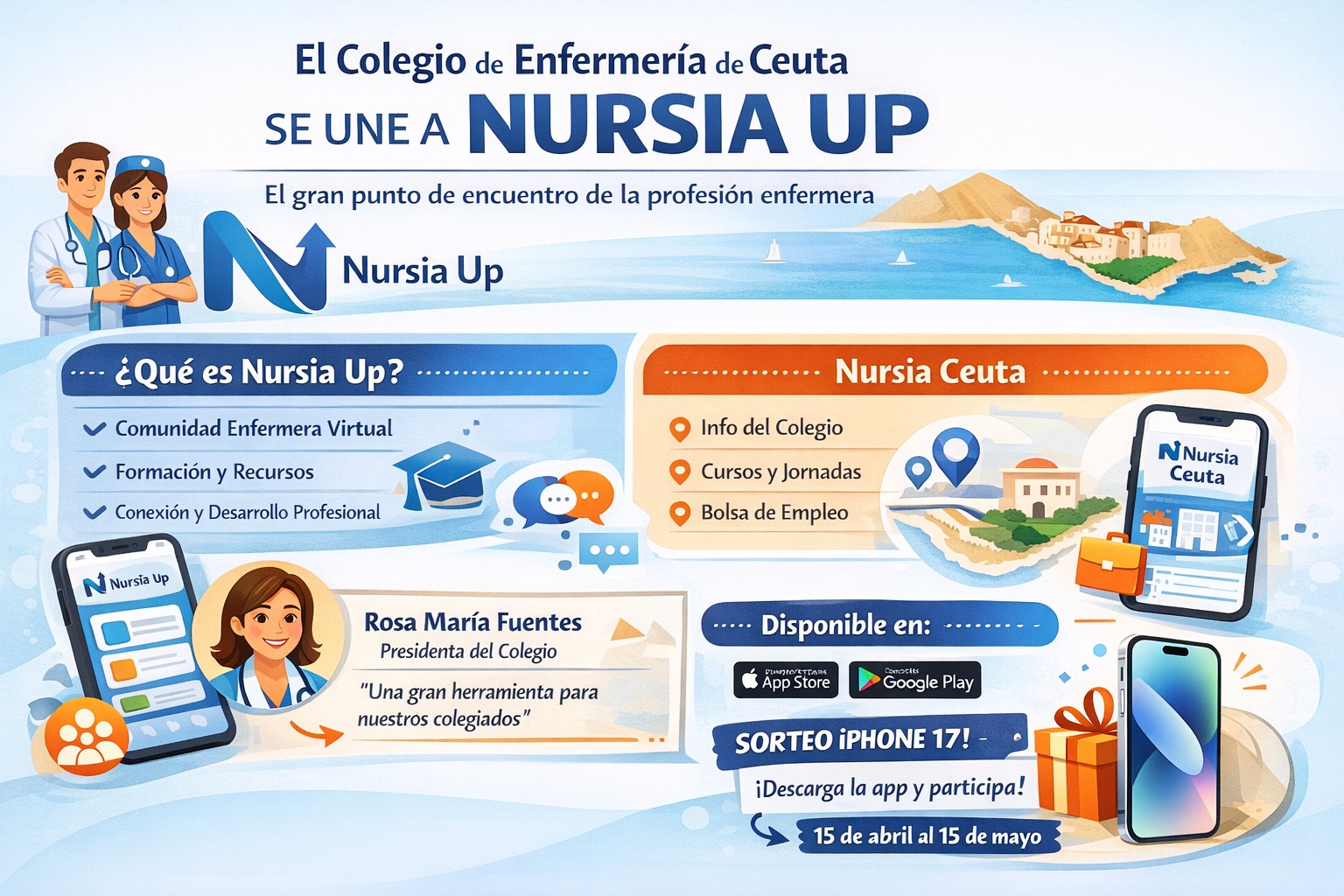EL COLEGIO DE ENFERMERIA DE CEUTA SE ADHIERE A NURSIA UP, EL GRAN PUNTO DE ENCUENTRO DE LA PROFESION ENFERMERA