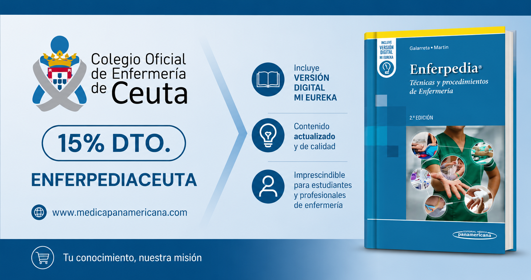 El Colegio de Enfermería de Ceuta ofrece un 15% de descuento en Enferpedia
