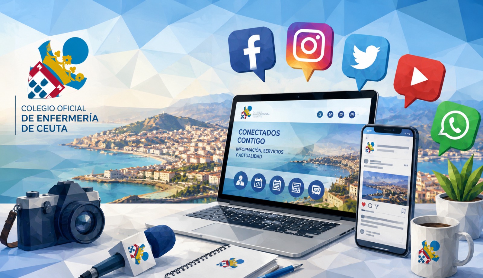 REDES SOCIALES OFICIALES DEL COLEGIO OFICIAL DE ENFERMERIA DE CEUTA