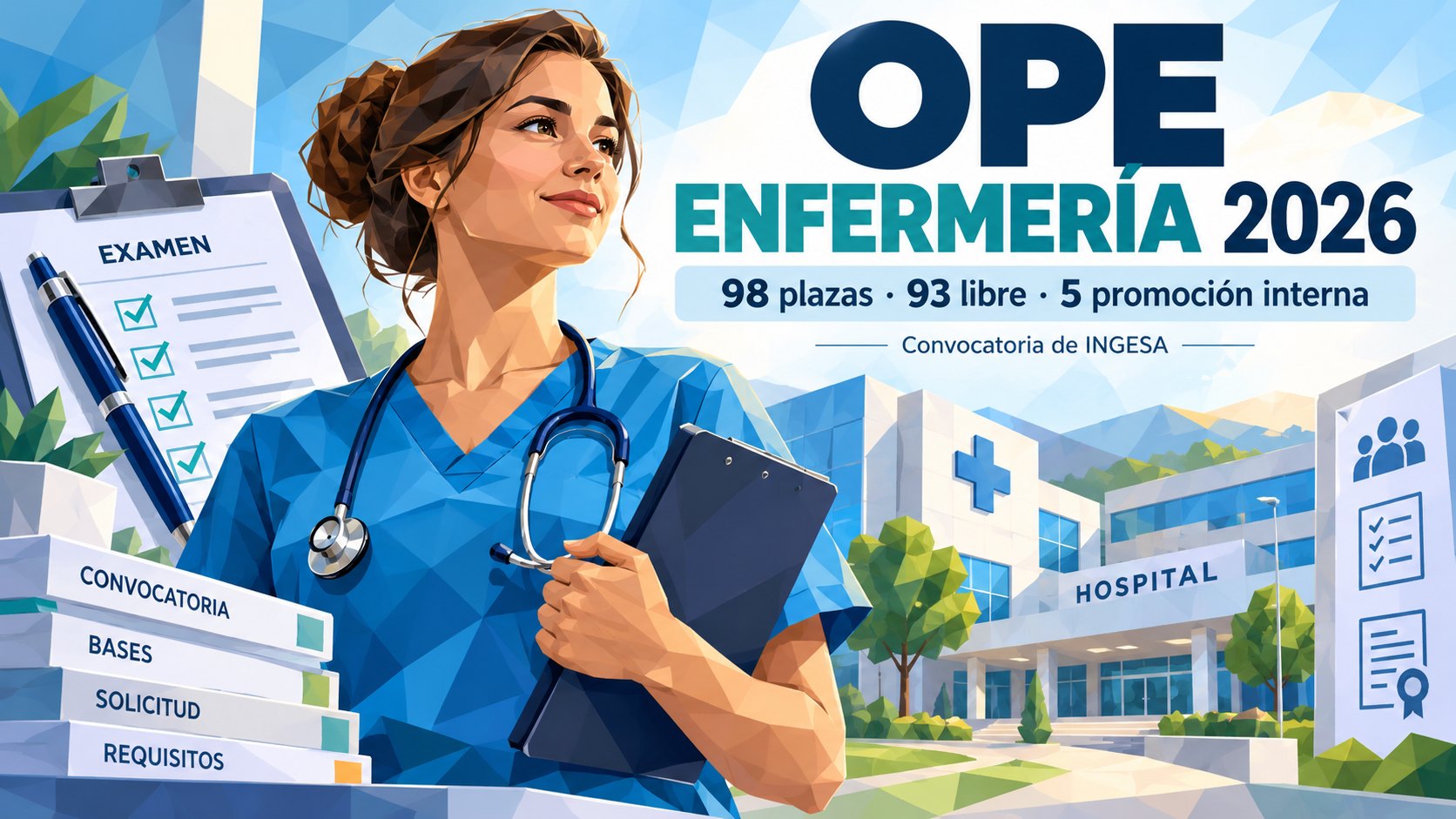INGESA convoca 98 plazas de Enfermería por concurso-oposición, 93 de acceso libre