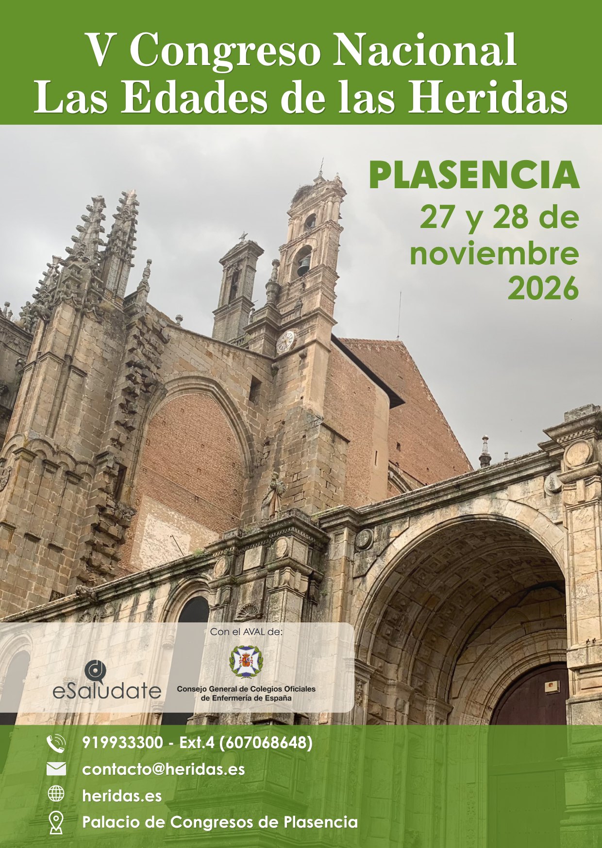 El V Congreso Nacional «Las Edades de las Heridas» se celebrará en Plasencia con descuentos para colegiados de Enfermería