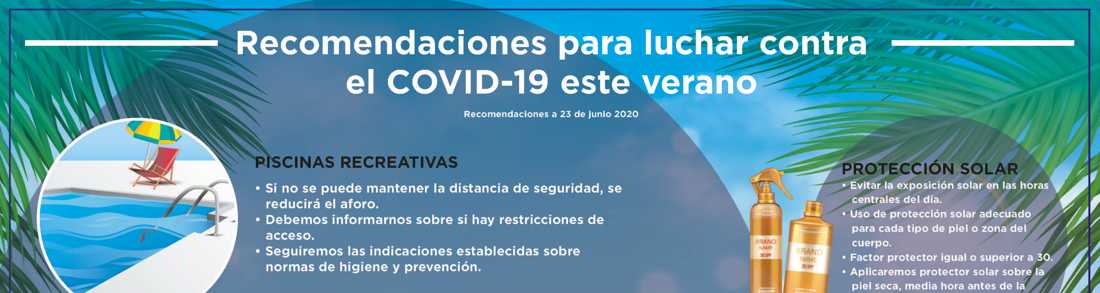 RECOMENDACIONES PARA LUCHAR CONTRA EL COVID-19 ESTE VERANO