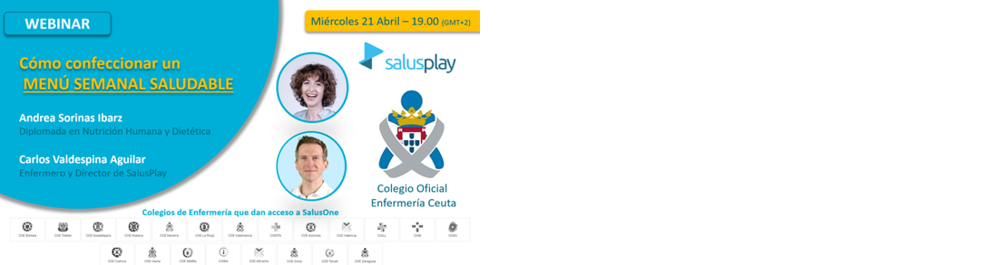 WEBINAR: COMO CONFECCIONAR UN MENU SEMANAL SALUDABLE - 14.04.2021