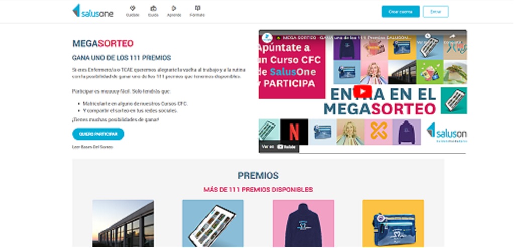 NOVEDAD SALUSONE: MEGASORTEO, 111 PREMIOS