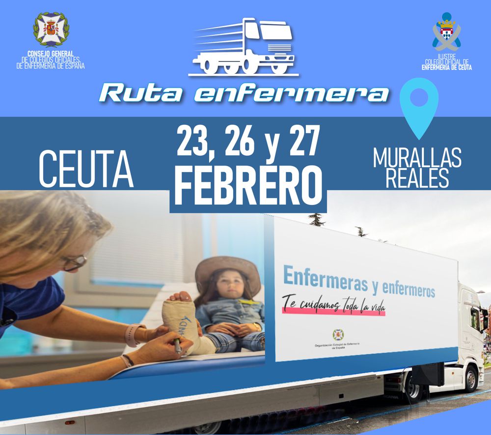 EL TRAILER DE LA RUTA ENFERMERA LLEGA A CEUTA
