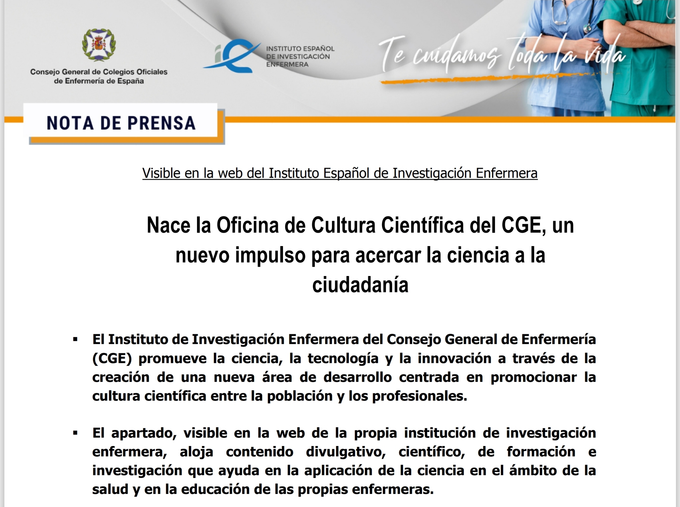 Nace la Oficina de Cultura Científica del CGE